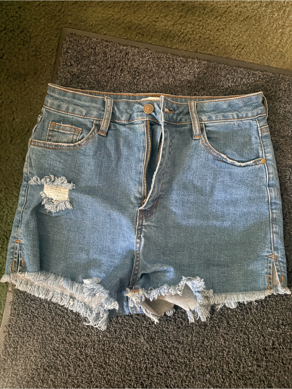 Windsor Distressed Light Blue Denim Cutoff Shorts